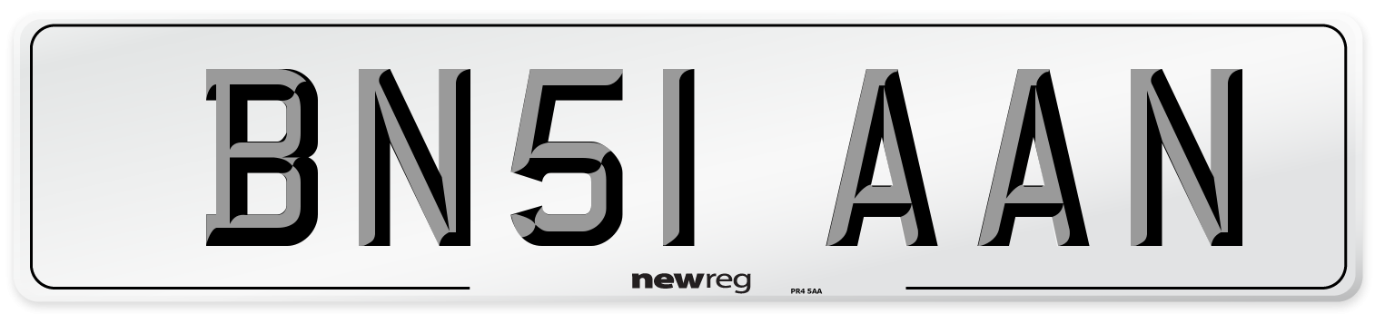 BN51 AAN Number Plate from New Reg